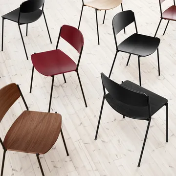 Lynderup 3080 chair - Black ash-black steel frame - Fredericia Furniture