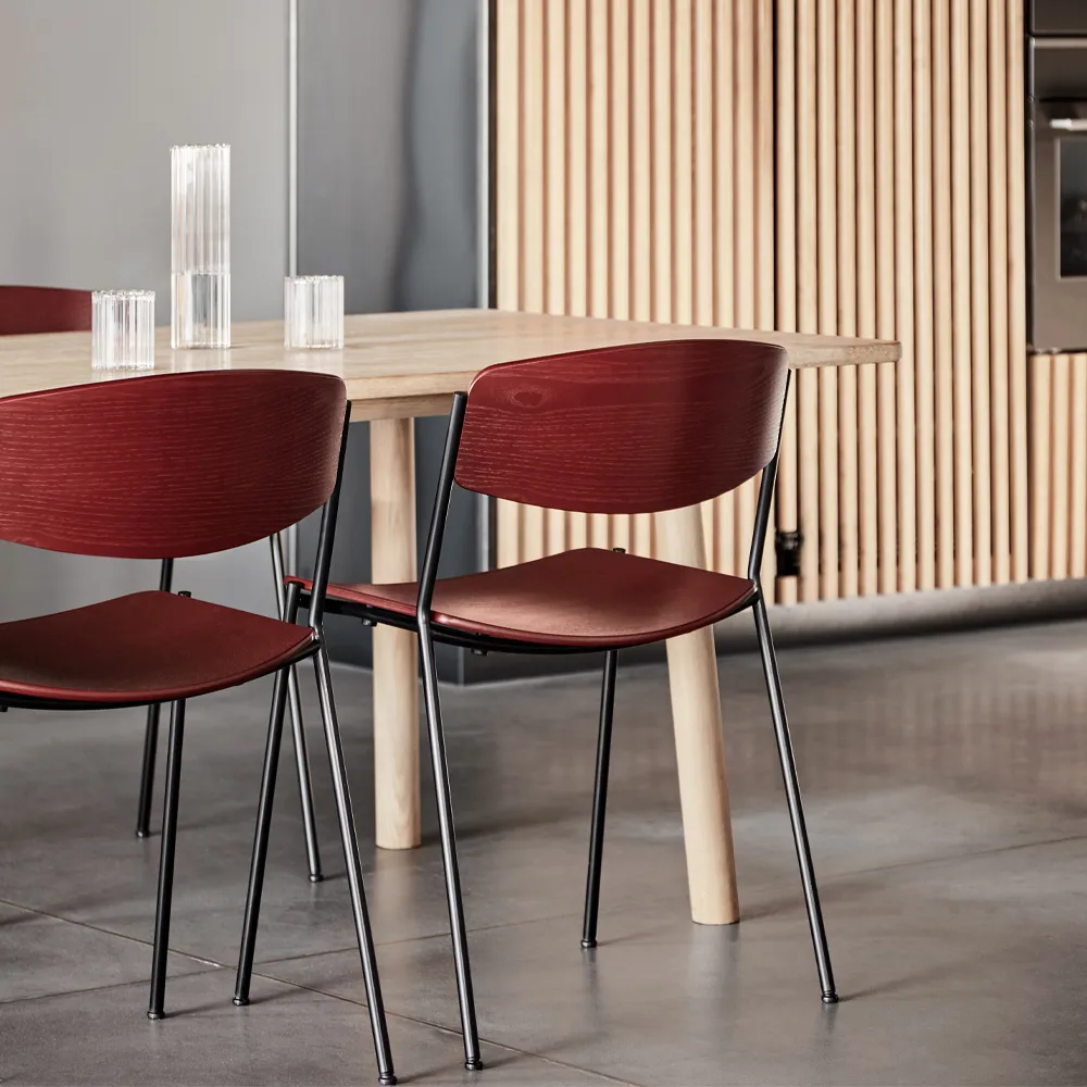 Lynderup 3080 chair, Black ash-black steel frame Fredericia Furniture
