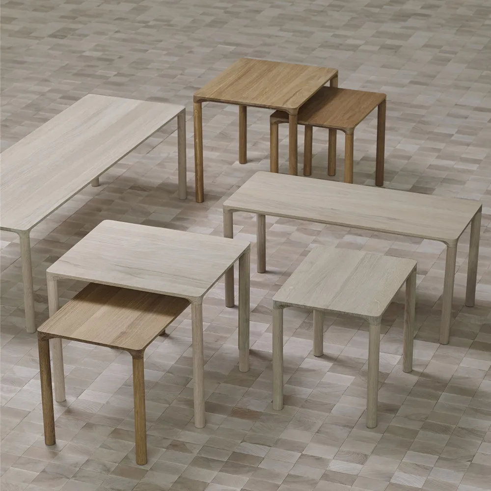 Piloti 6700 side table, Smoked oak-height 35 cm Fredericia Furniture