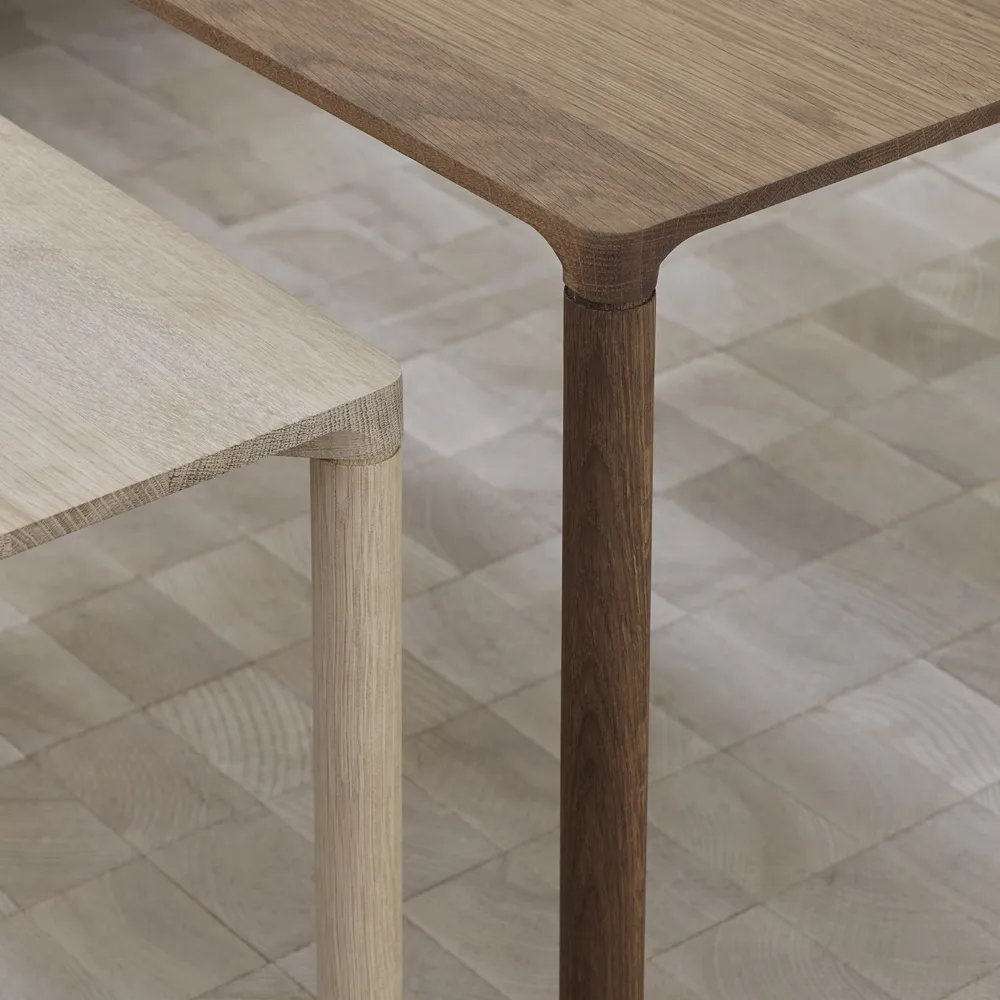 Piloti 6705 side table, Smoked oak-height 41 cm Fredericia Furniture