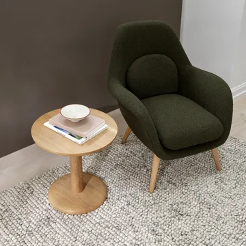 Pon side table - Smoked oak oil, Ø40 cm - Fredericia Furniture