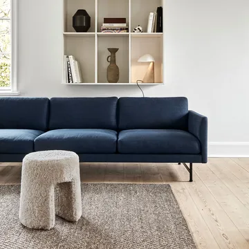 Sequoia ottoman - Sheepskin moonlight - Fredericia Furniture
