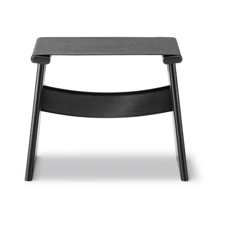 Seto stool - Black canvas-black lacquered oak - Fredericia Furniture