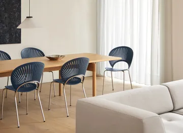 Trinidad 3398 chair - Nordic blue-chrome - Fredericia Furniture