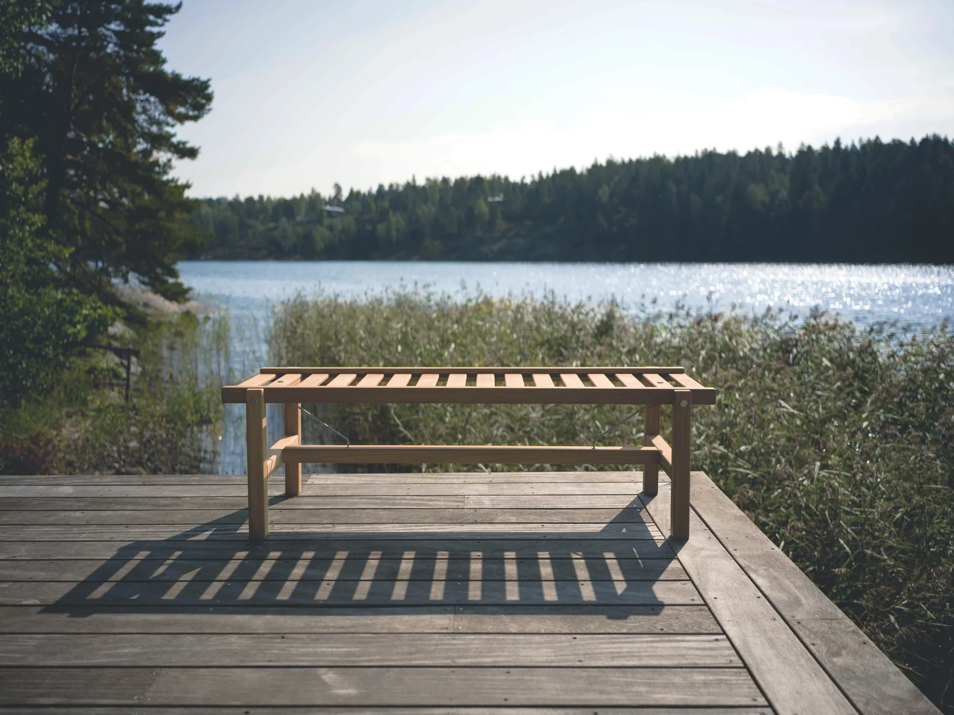 45 bench, Teak, 135 cm Fri Form