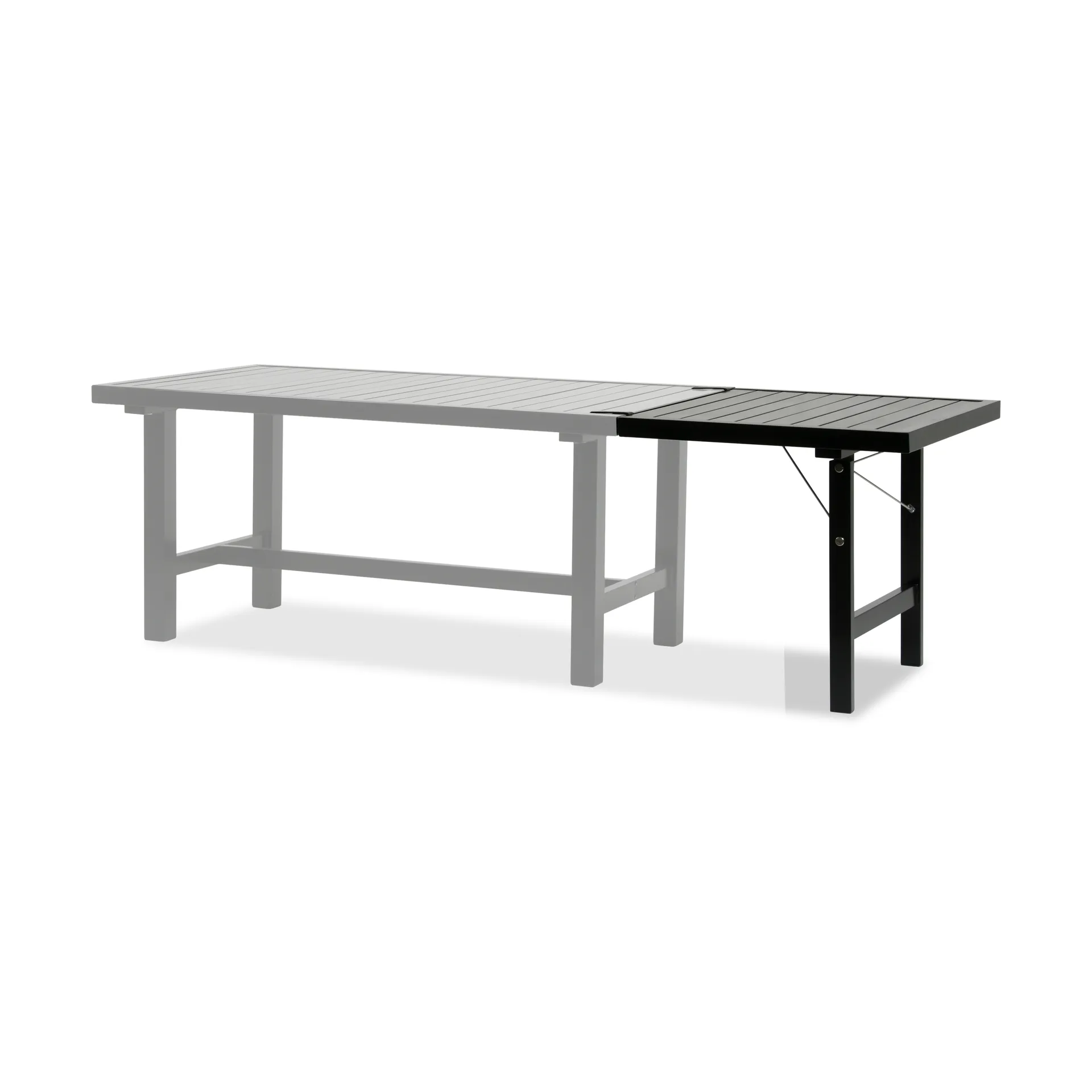 64 extension leaf with legs, Black, H: 66 cm Fri Form