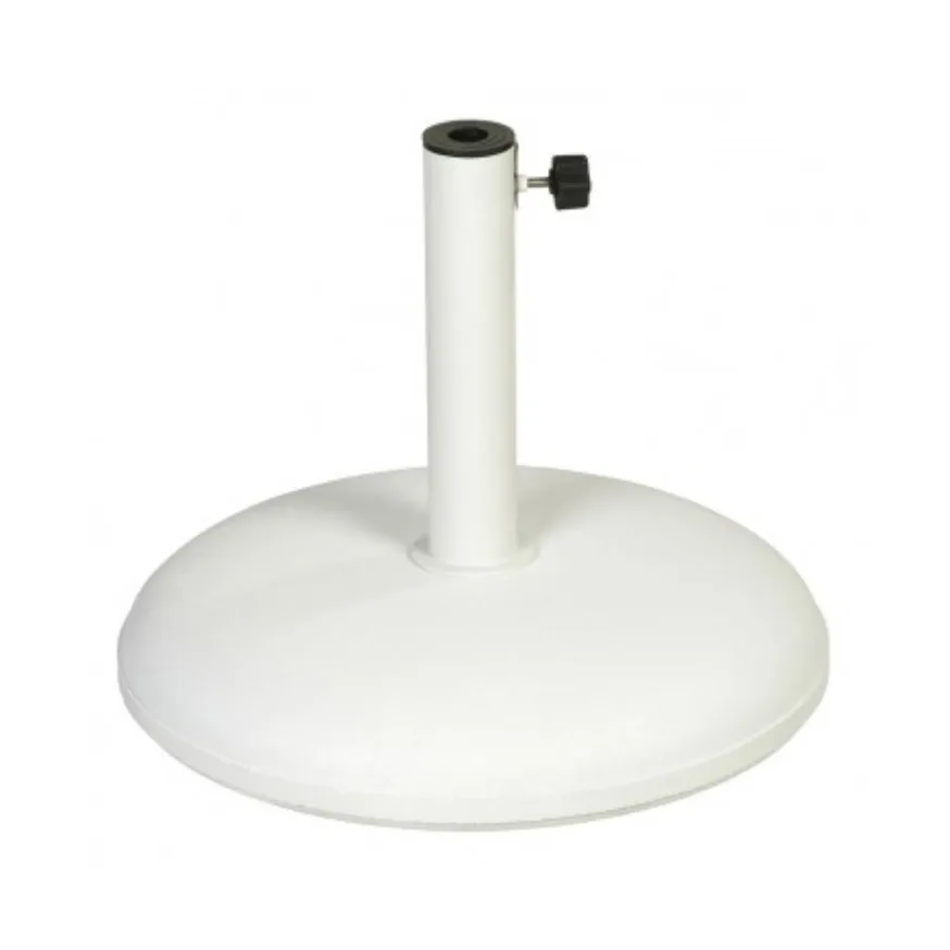 Fri Form parasol base, White concrete, Ø49 cm Fri Form