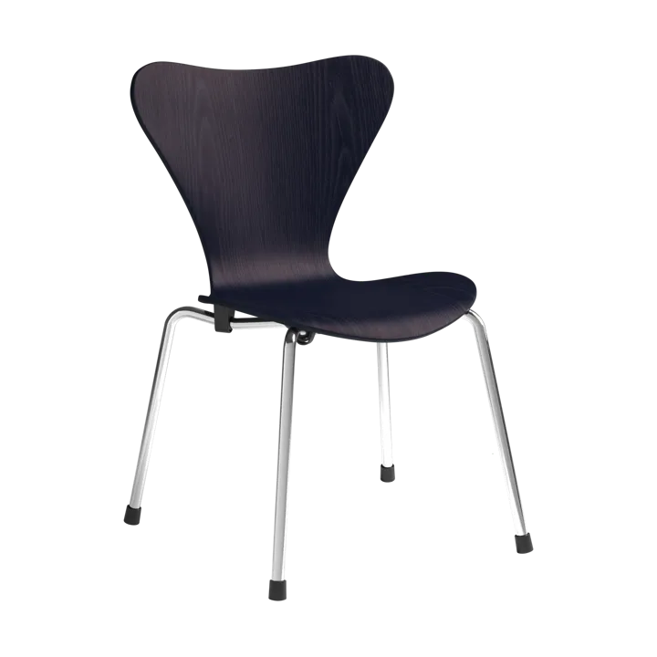 3177 Series 7 children's chair - Midnight blue painted ash-chrome - Fritz Hansen