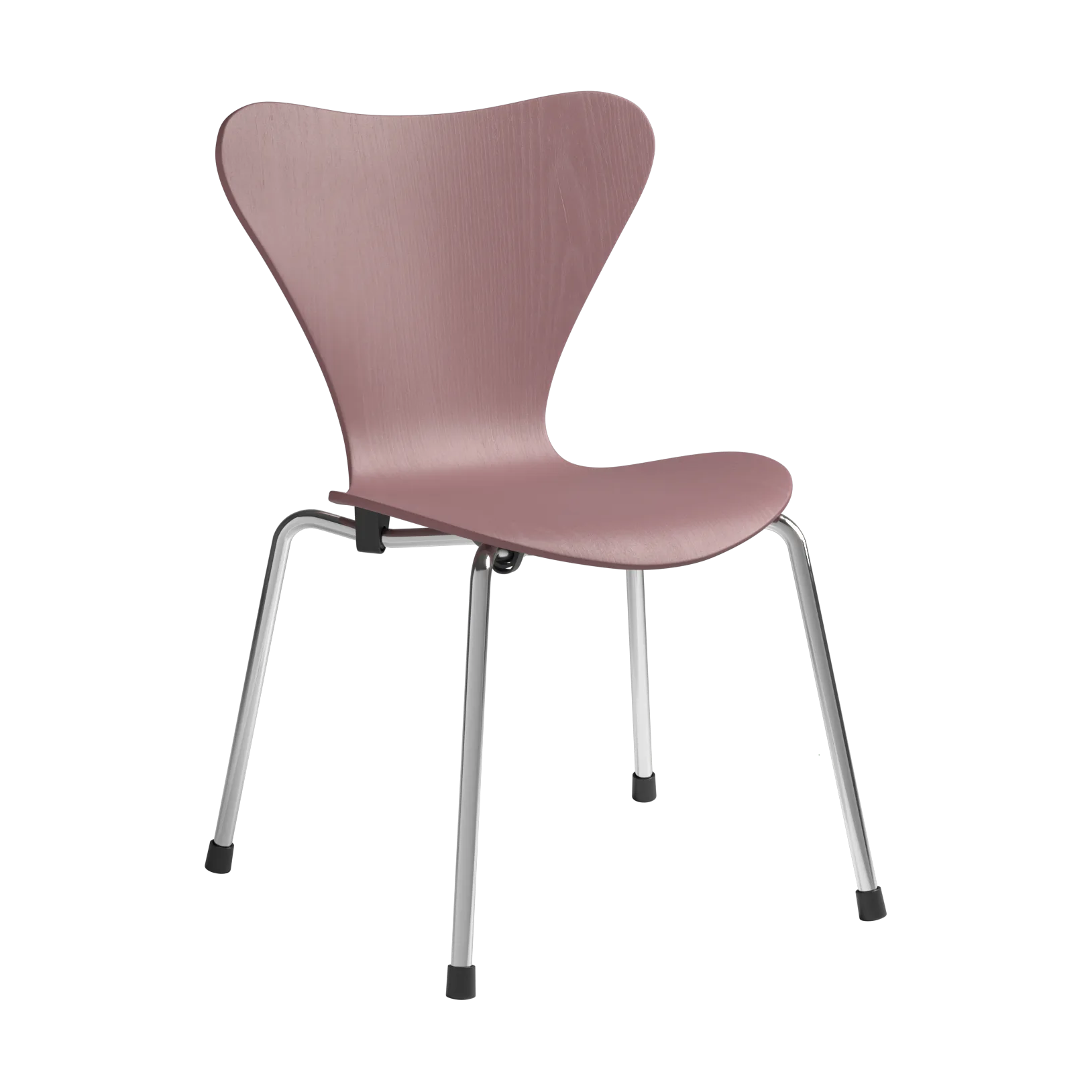 3177 Series 7 children's chair, Wild rose painted ash-chrome Fritz Hansen
