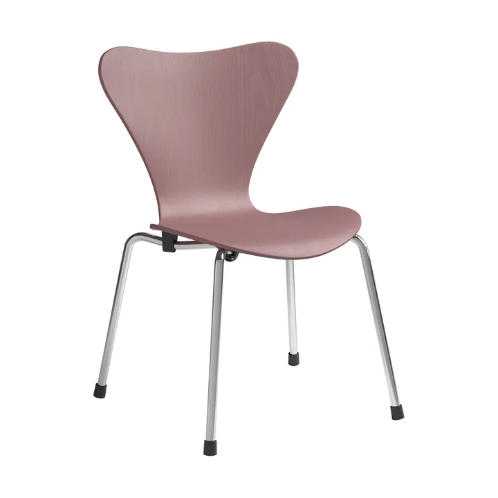 3177 Series 7 children's chair - Wild rose painted ash-chrome - Fritz Hansen