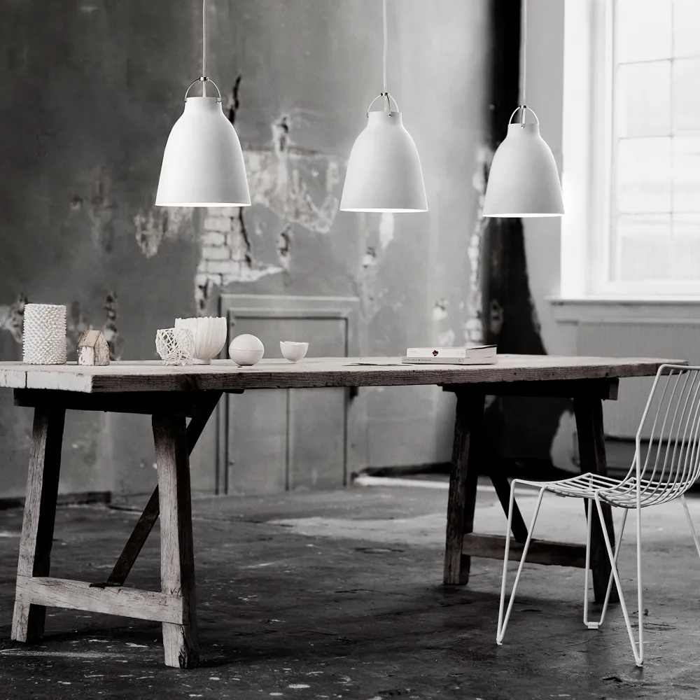 Caravaggio 2 pendant, Black-black textile cord Fritz Hansen