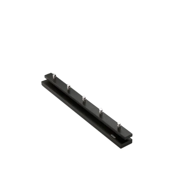 Cutter coat rack - Oak, black-stained, 5 knobs - Fritz Hansen