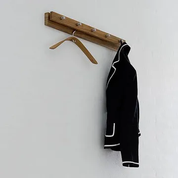 Cutter coat rack - Oak, black-stained, 7 knobs - Fritz Hansen