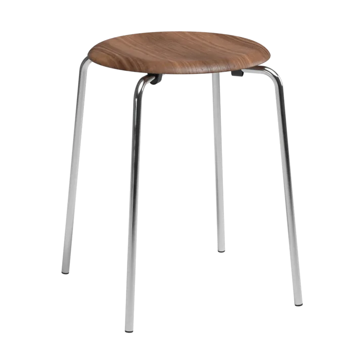 Dot stool - Walnut-chrome - Fritz Hansen