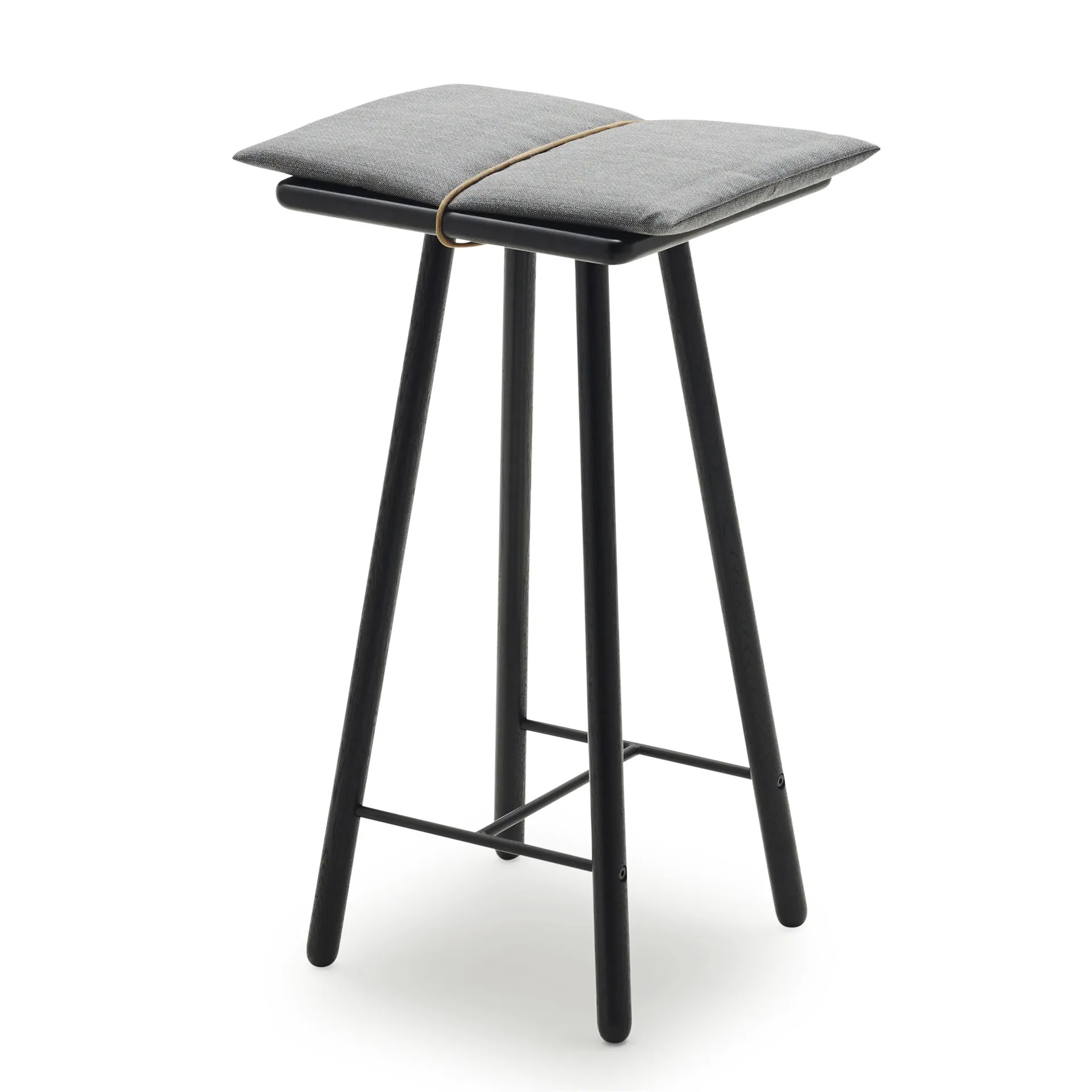 Georg barstool low, Black stained oak Fritz Hansen