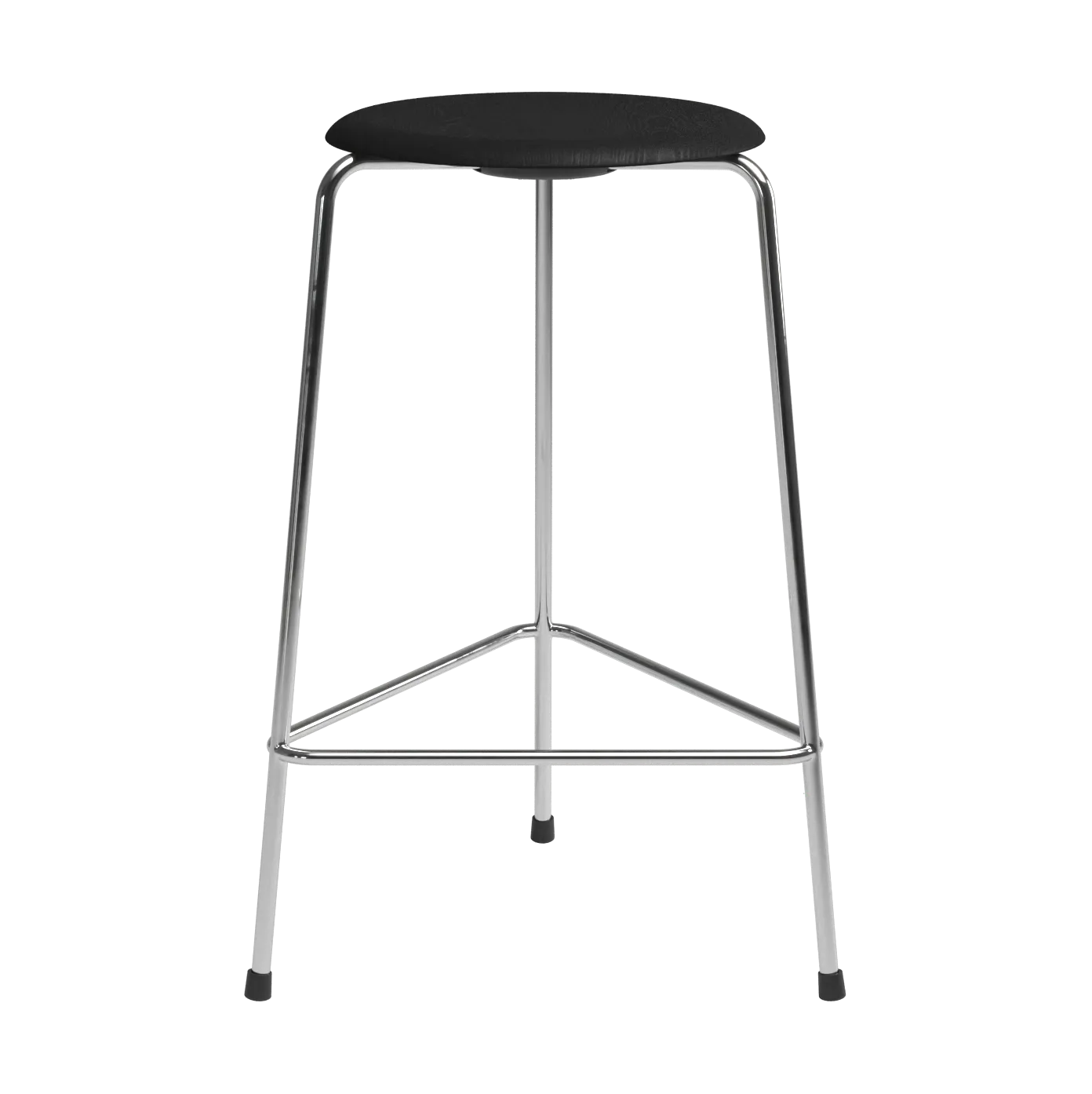 High Dot counter stool 3 legs, Black ash-chrome Fritz Hansen