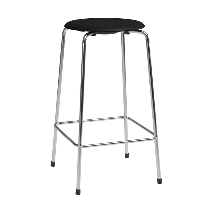 High Dot counter stool 4 legs - Black ash-chrome - Fritz Hansen