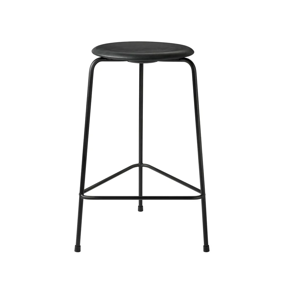 High Dot stool leather, Cowboy black Fritz Hansen