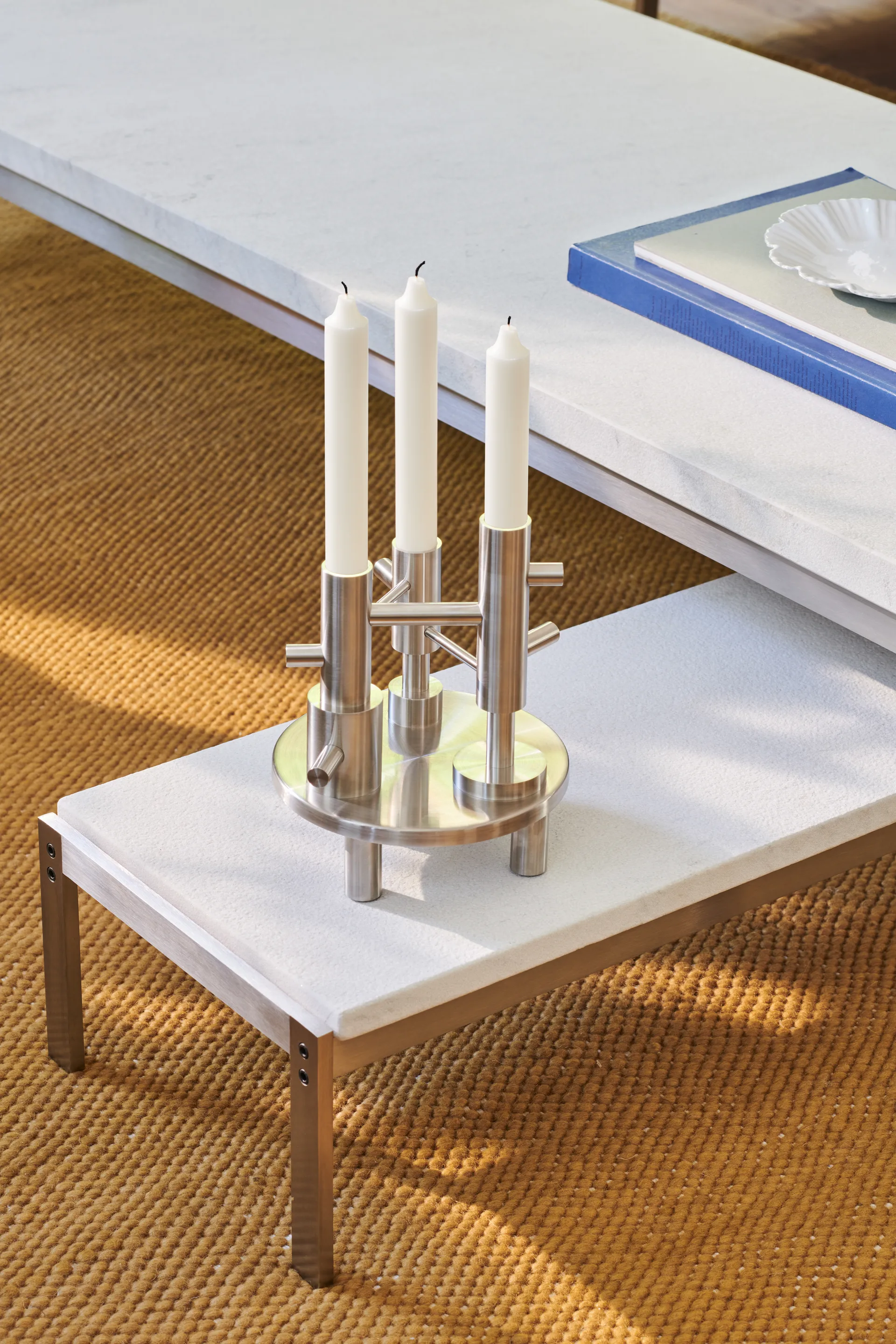 Jaime Hayon candle holder large, Stainless steel Fritz Hansen