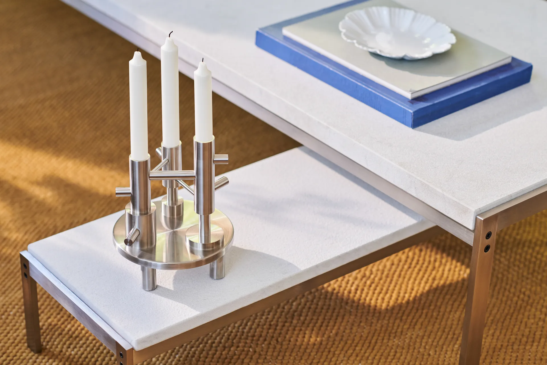 Jaime Hayon candle holder large, Stainless steel Fritz Hansen