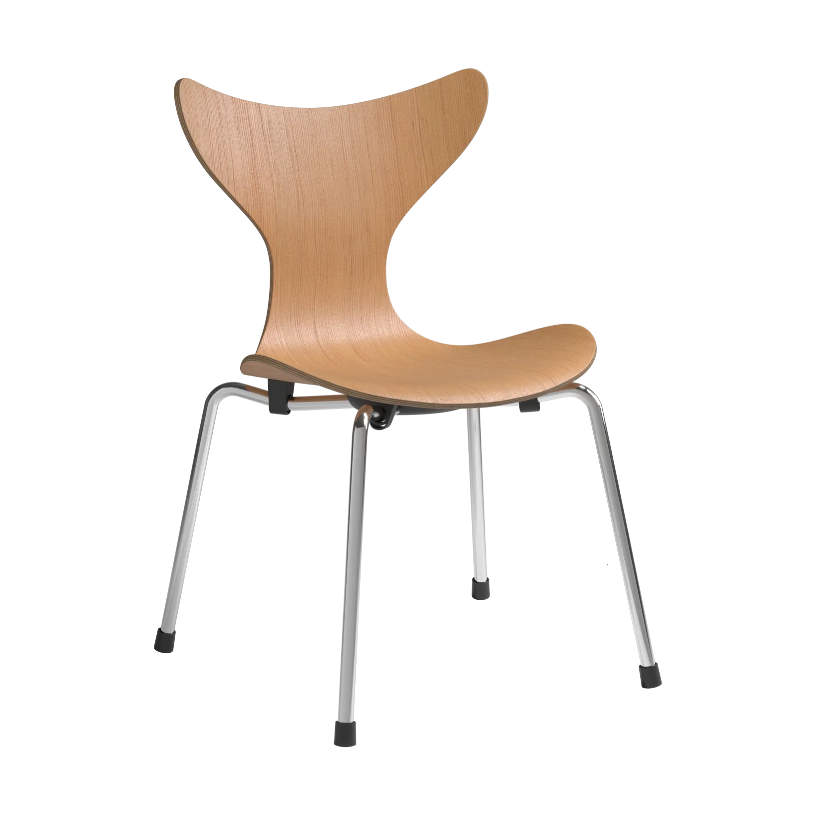 Liljan children's chair, Oregon pine-chrome Fritz Hansen