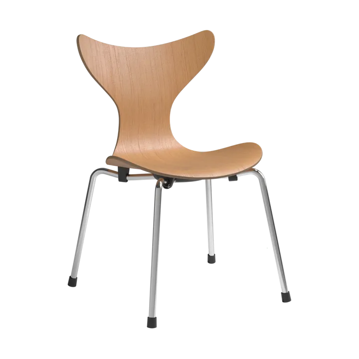Liljan children's chair - Oregon pine-chrome - Fritz Hansen