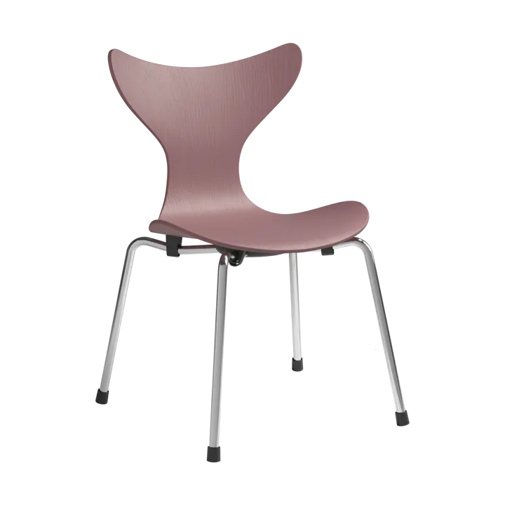 Liljan children's chair - Wild rose painted ash-chrome - Fritz Hansen