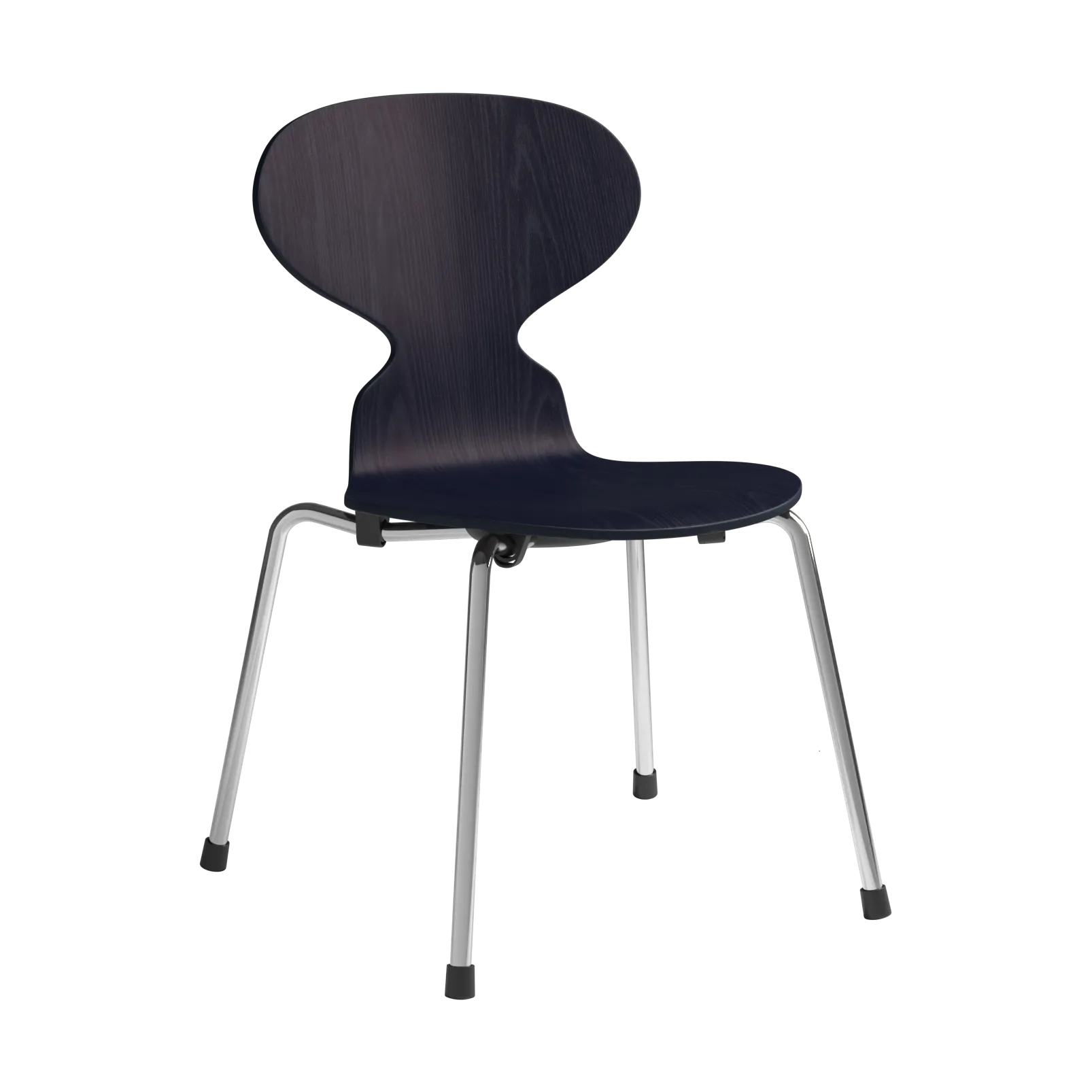 Myran children's chair, Midnight blue painted ash-chrome Fritz Hansen