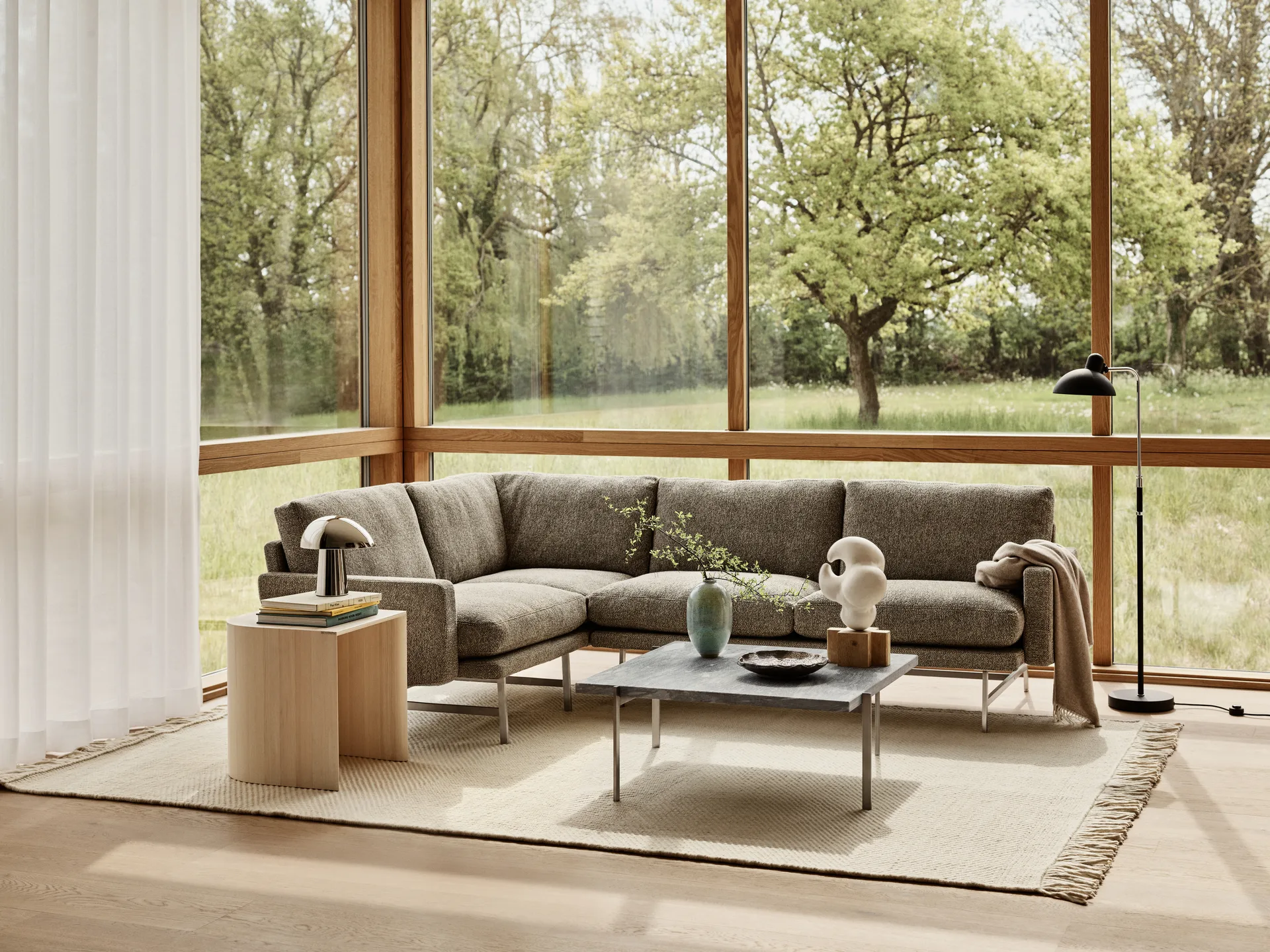 Night Owl table lamp steel, Polished steel Fritz Hansen