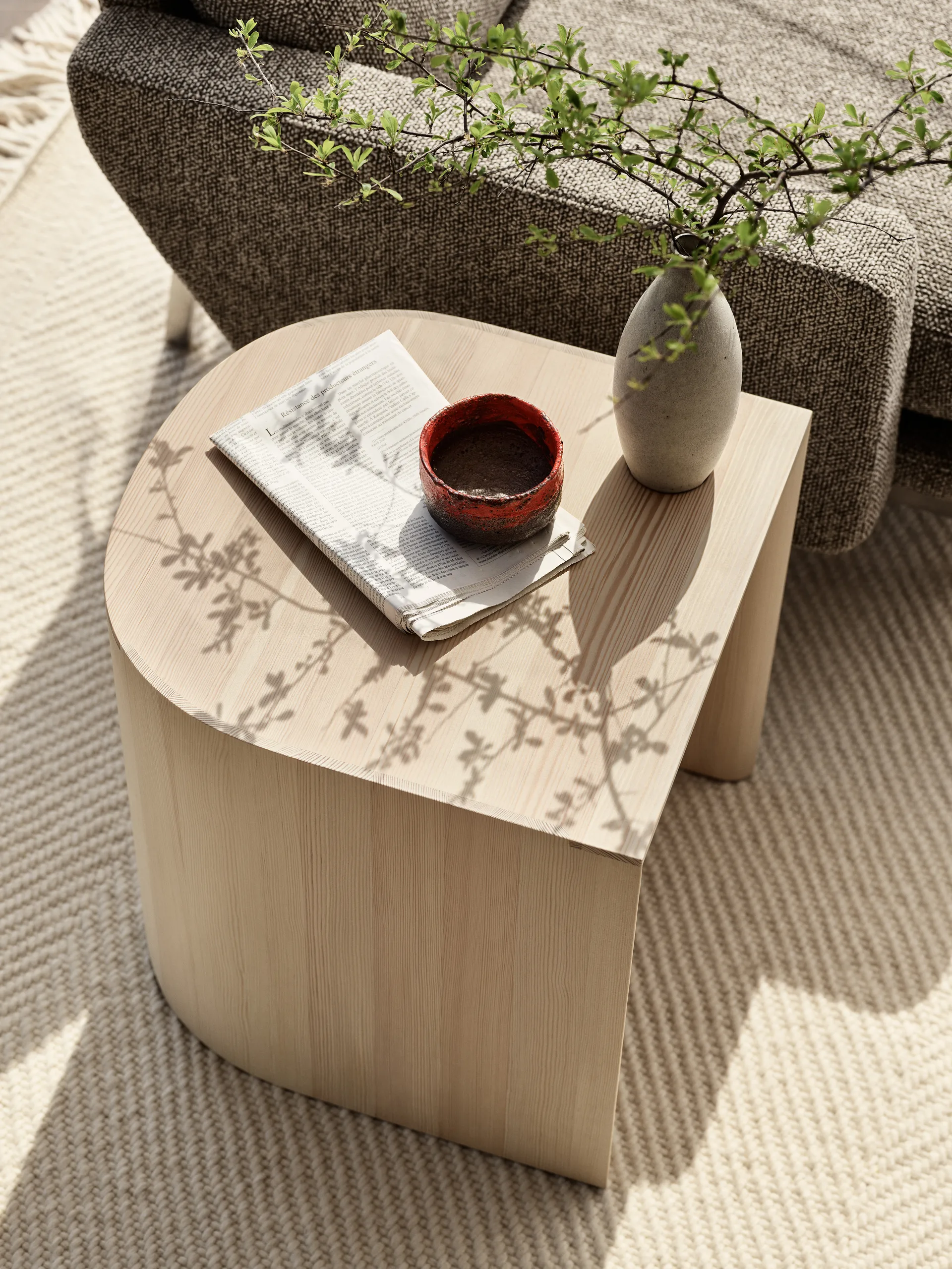 Taburet stool/side table, Oiled pine Fritz Hansen