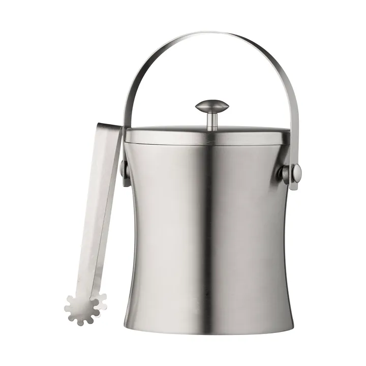 Function ice bucket with tongs - Stainless steel - Funktion