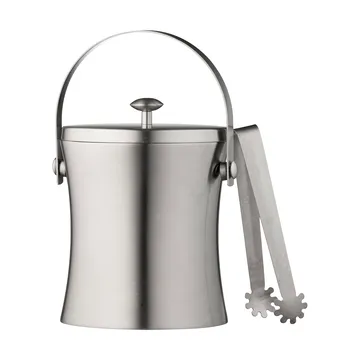 Function ice bucket with tongs - Stainless steel - Funktion