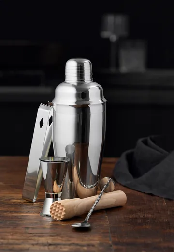 Funktion bar set 5 pieces - Stainless steel-beech - Funktion