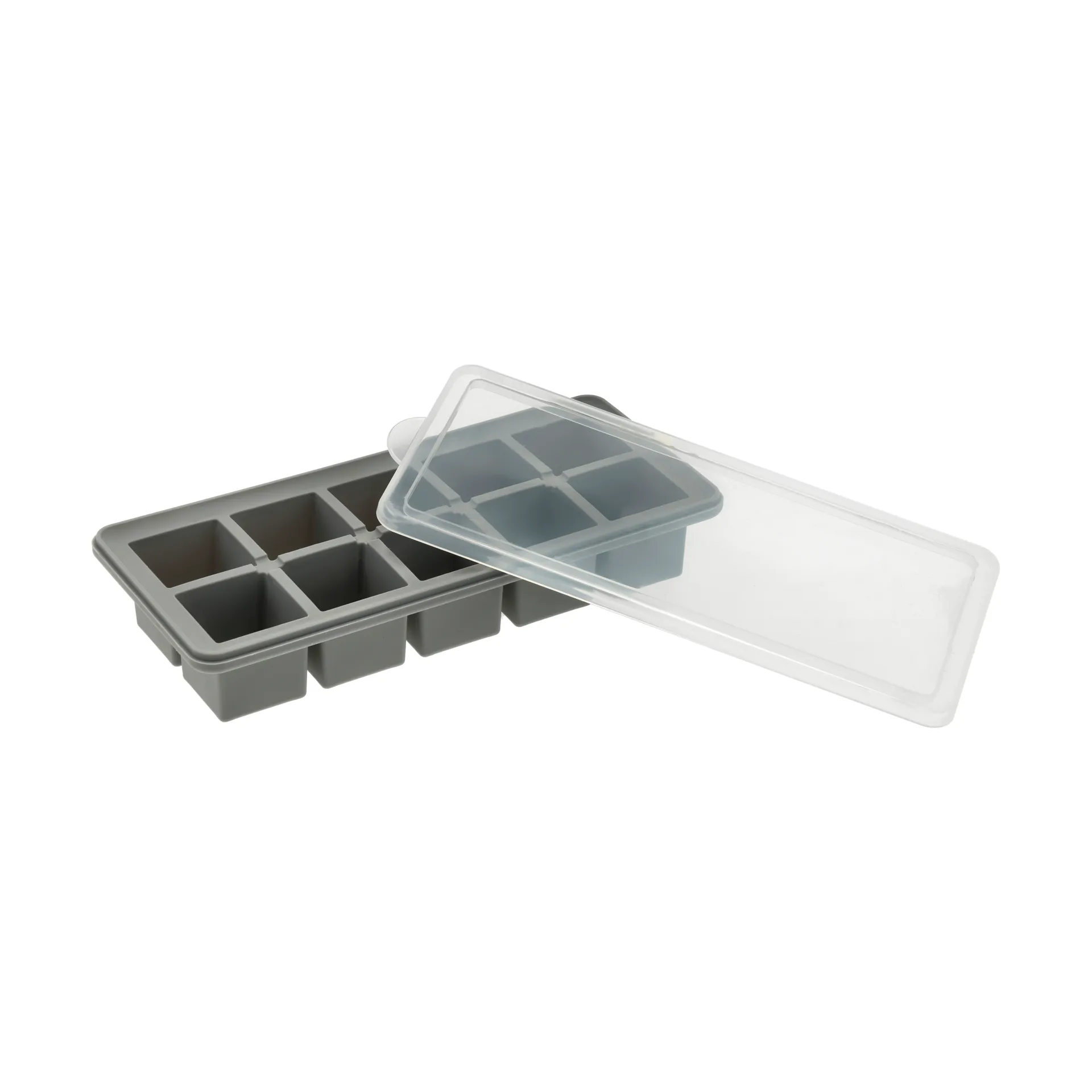 Funktion ice cube tray with lid, Grey, silicone, 21.9x9.9 cm Funktion