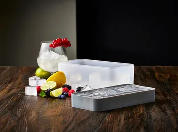 Funktion ice cube tray with lid - Silicone, 23.3x12.2 cm - Funktion