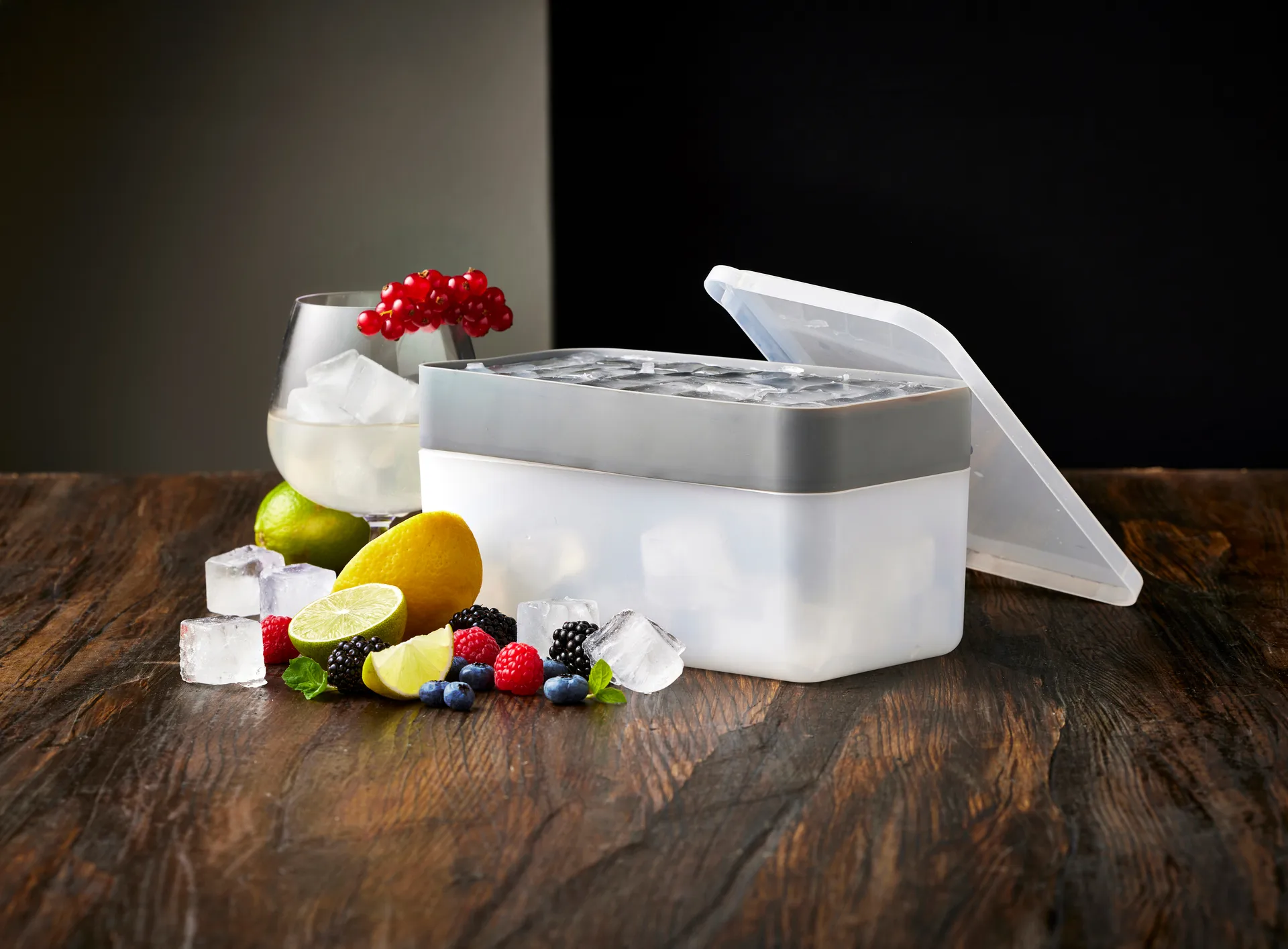 Funktion ice cube tray with lid, Silicone, 23.3x12.2 cm Funktion