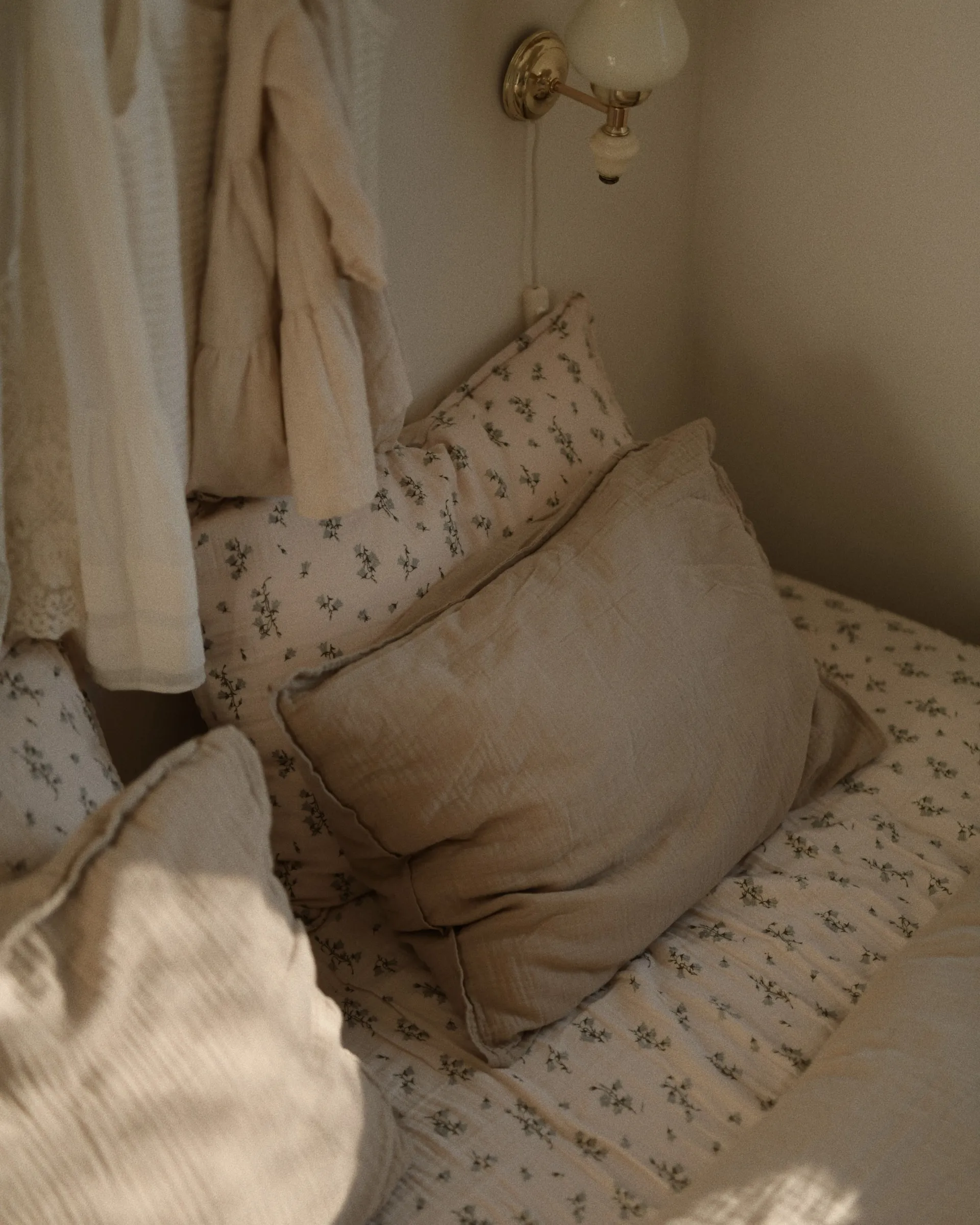 Bluebell Muslin fitted sheet, 140x200x30 cm Garbo&Friends