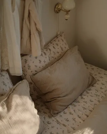 Bluebell Muslin fitted sheet - 160x200x30 cm - Garbo&Friends