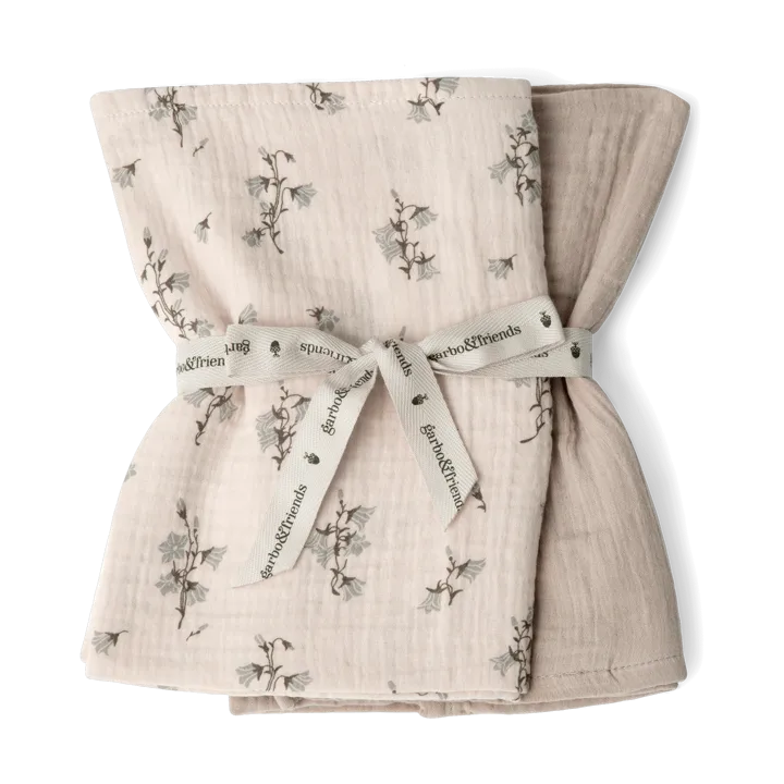 Bluebell Muslin small blanket 2 pieces - 60x60 cm - Garbo&Friends