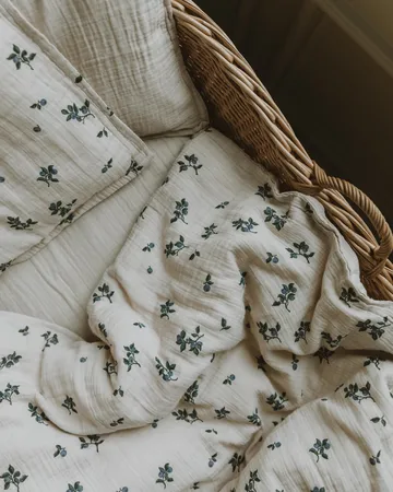Blueberry Muslin bed set baby - 70x100 cm/40x45 cm - Garbo&Friends