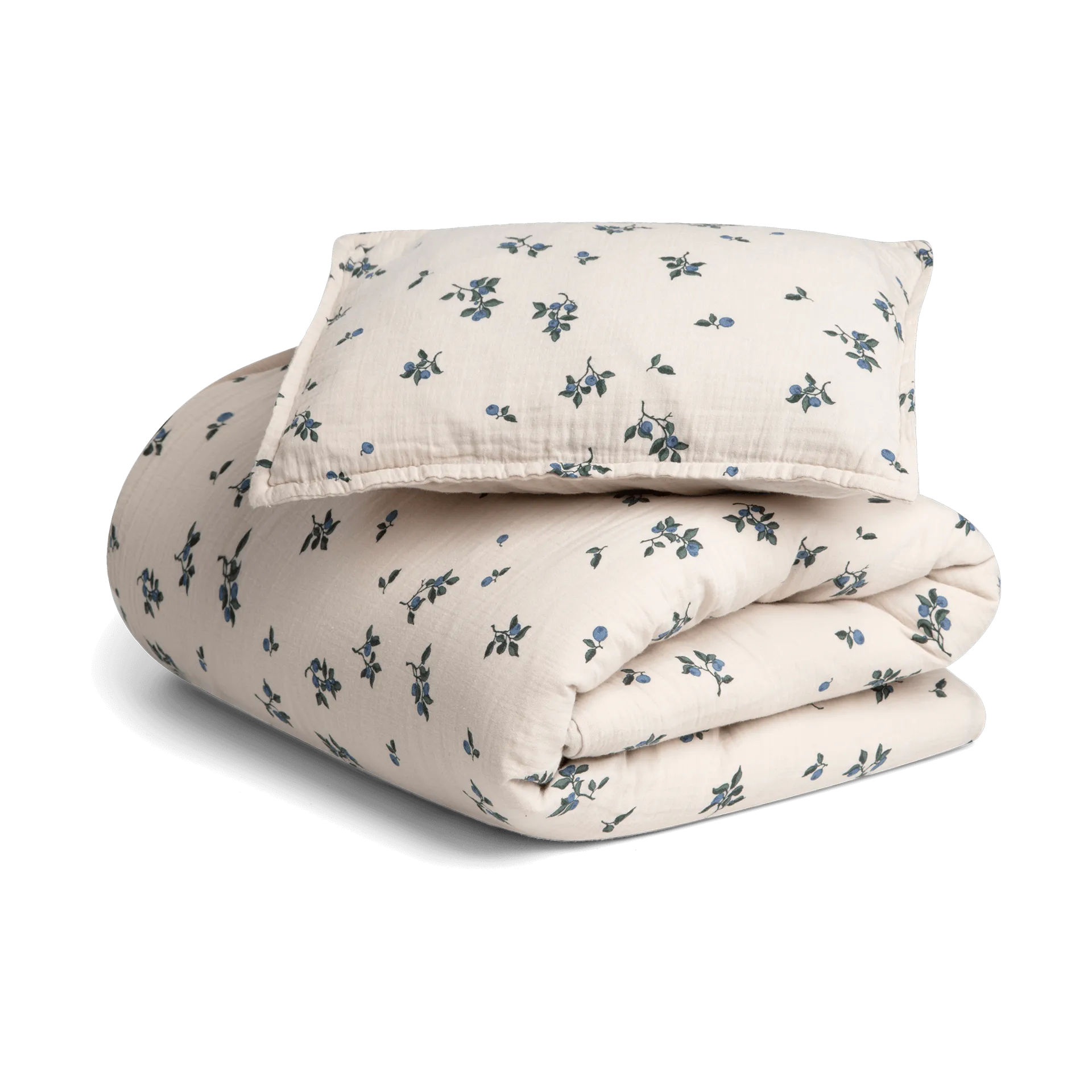 Blueberry Muslin bed set junior, 100x140 cm/40x60 cm Garbo&Friends