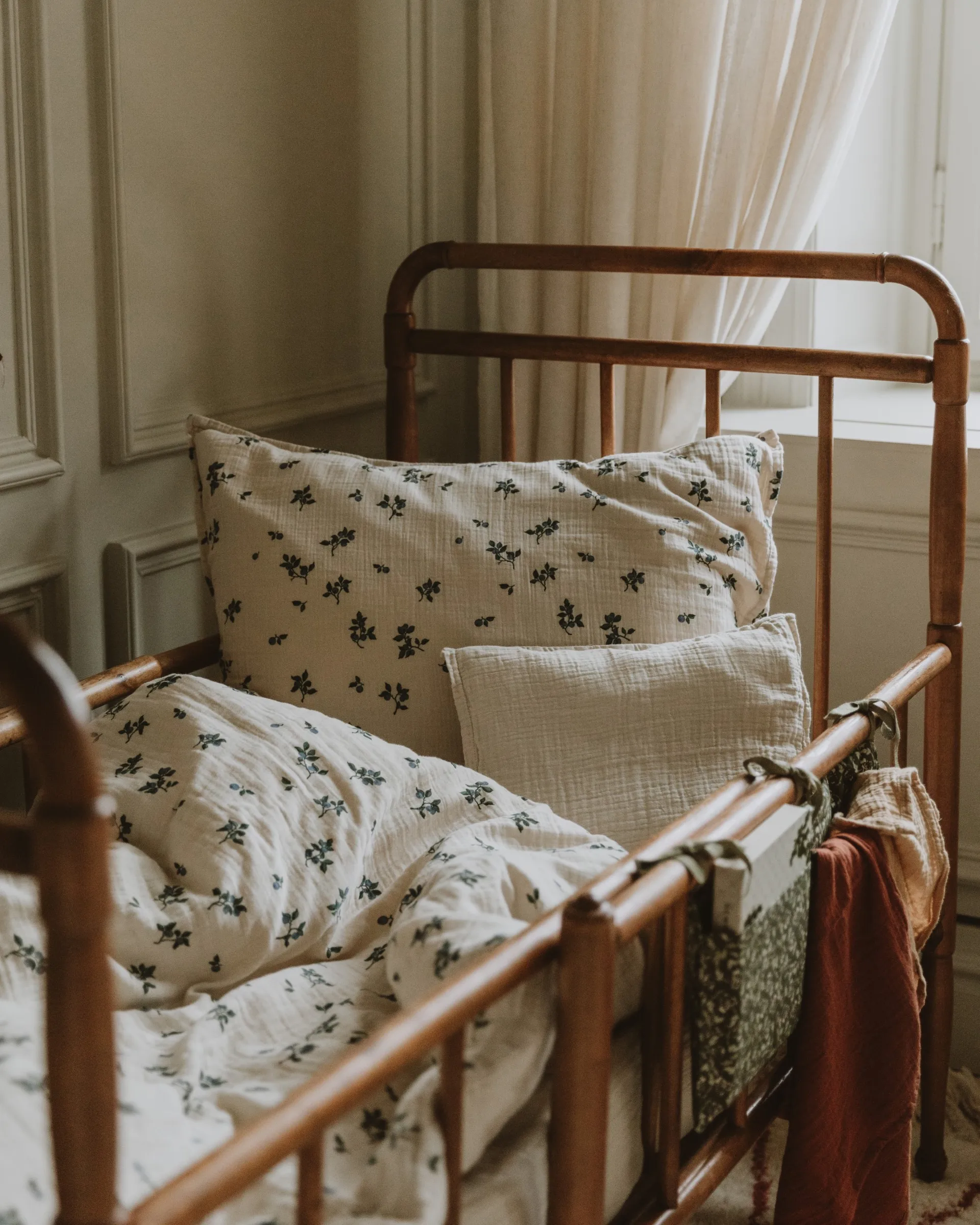 Blueberry Muslin bed set junior, 100x140 cm/40x60 cm Garbo&Friends