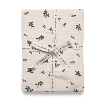 Blueberry Muslin fitted sheet - 180x200x30 cm - Garbo&Friends