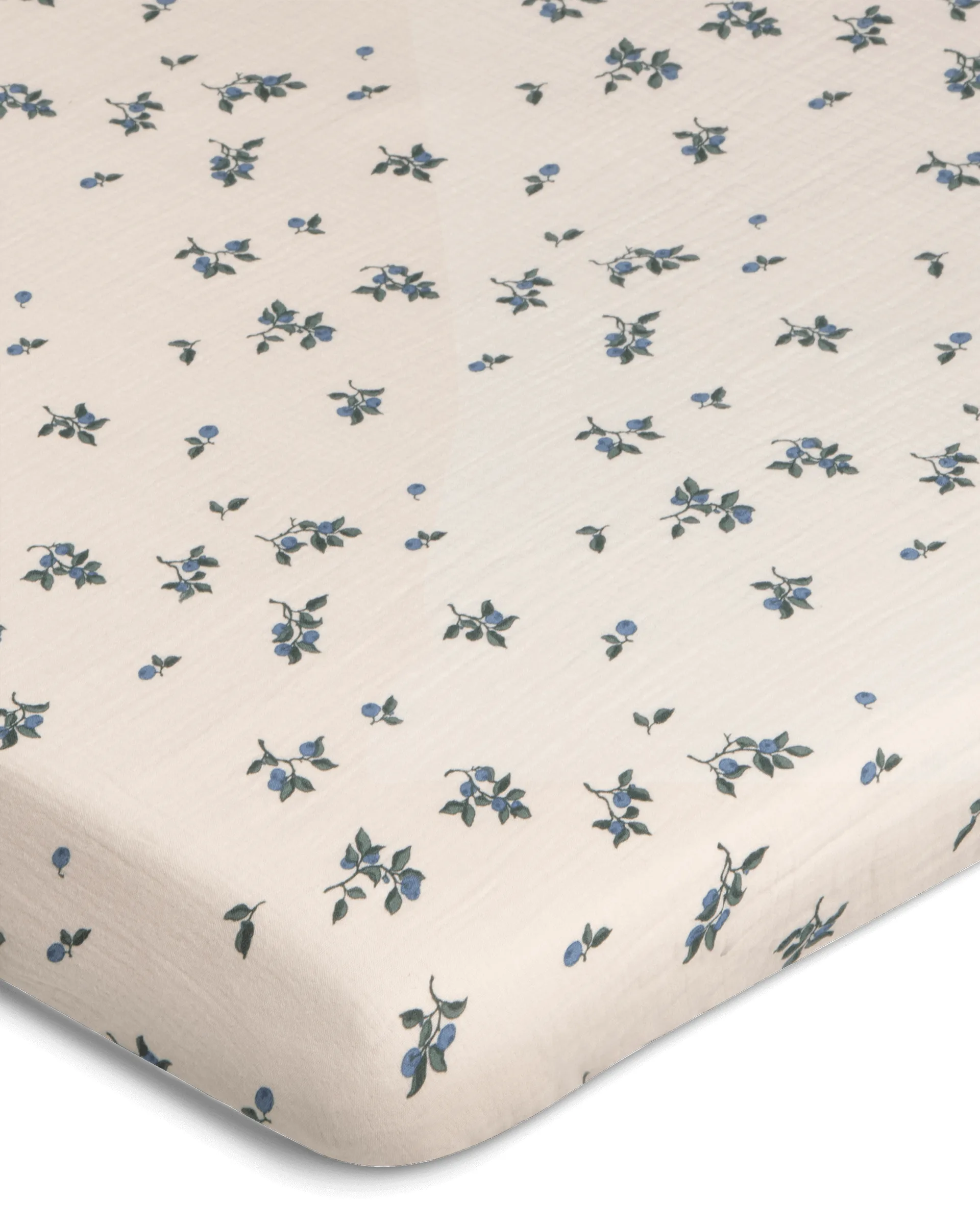Blueberry Muslin fitted sheet, 70x140x20 cm Garbo&Friends