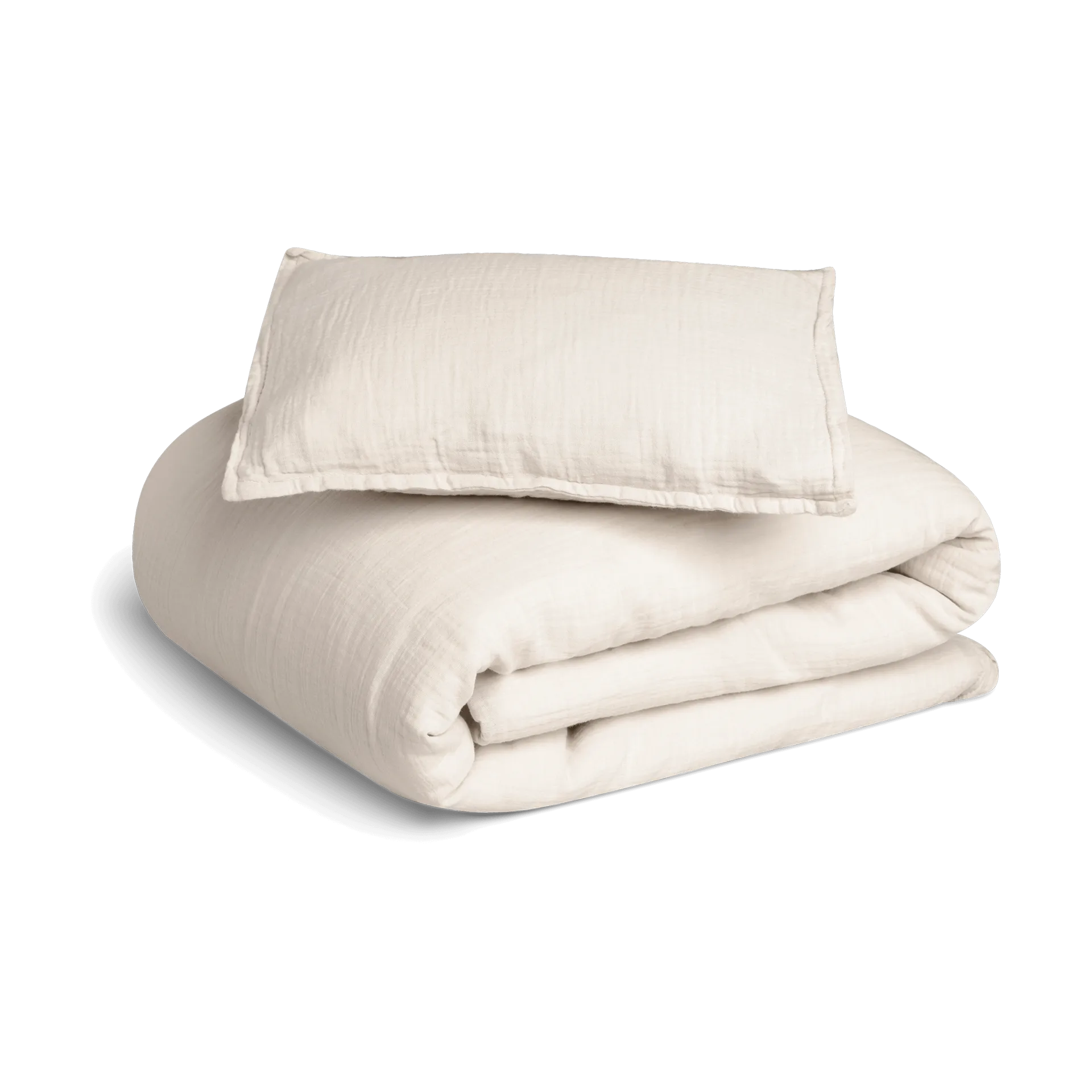 Eggshell Muslin bed set junior, 100x130 cm/35x55 cm Garbo&Friends