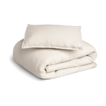 Eggshell Muslin bed set junior - 100x130 cm/35x55 cm - Garbo&Friends