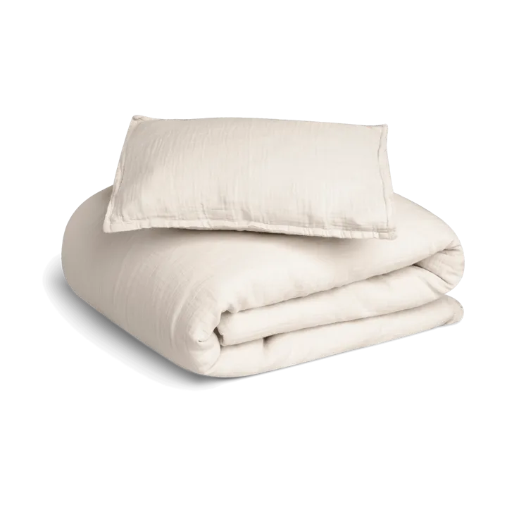 Eggshell Muslin bed set junior - 100x130 cm/35x55 cm - Garbo&Friends