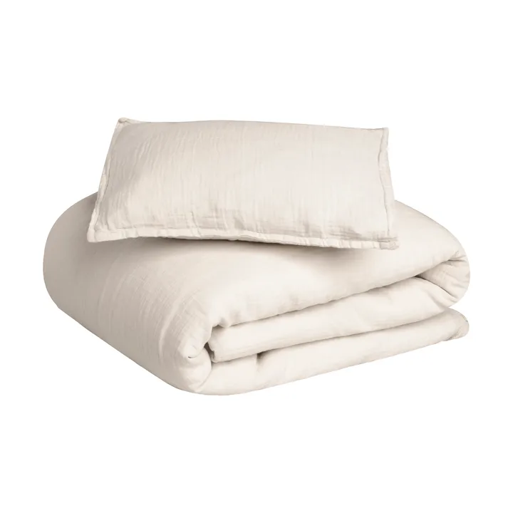 Eggshell Muslin bed set junior - 100x140 cm/40x60 cm - Garbo&Friends