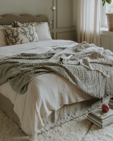 Eggshell Muslin duvet cover double - 240x220 cm - Garbo&Friends
