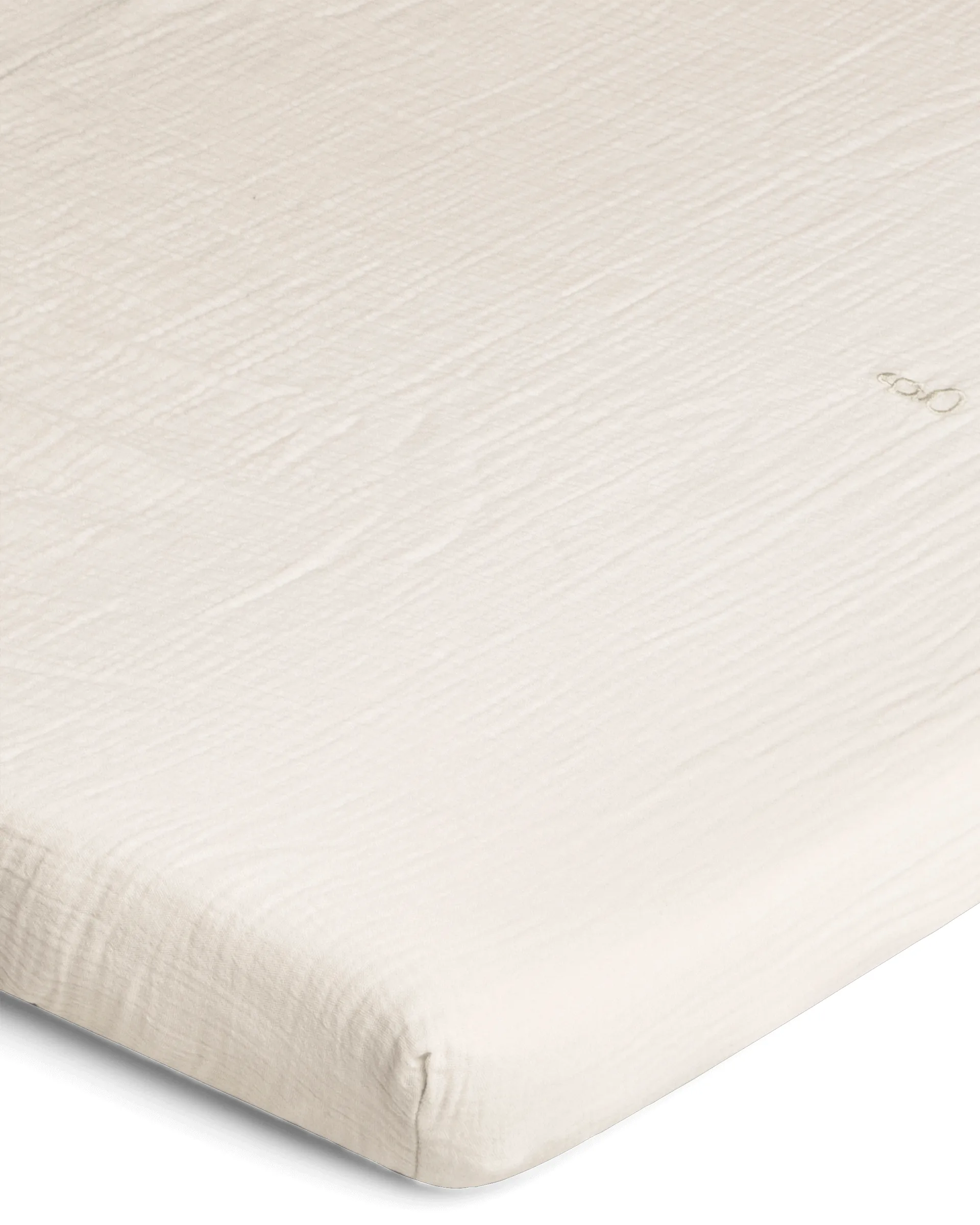 Eggshell Muslin fitted sheet, 180x200x30 cm Garbo&Friends